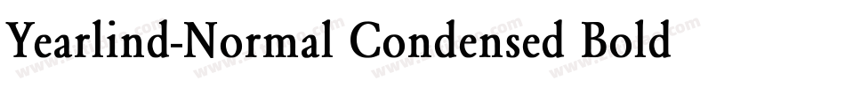 Yearlind-Normal Condensed Bold Italic字体转换